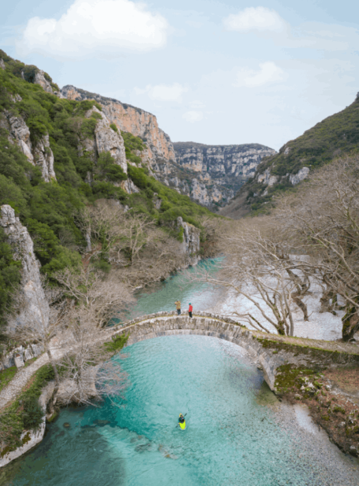 Nature bridge hiking with view